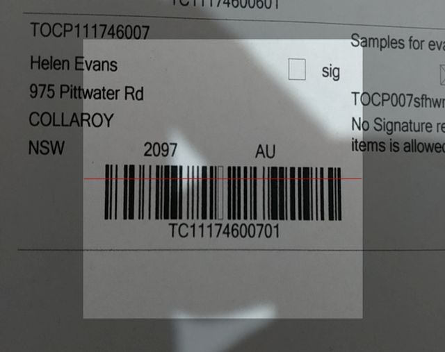 The barcode can be scanned using the mobile phone camera